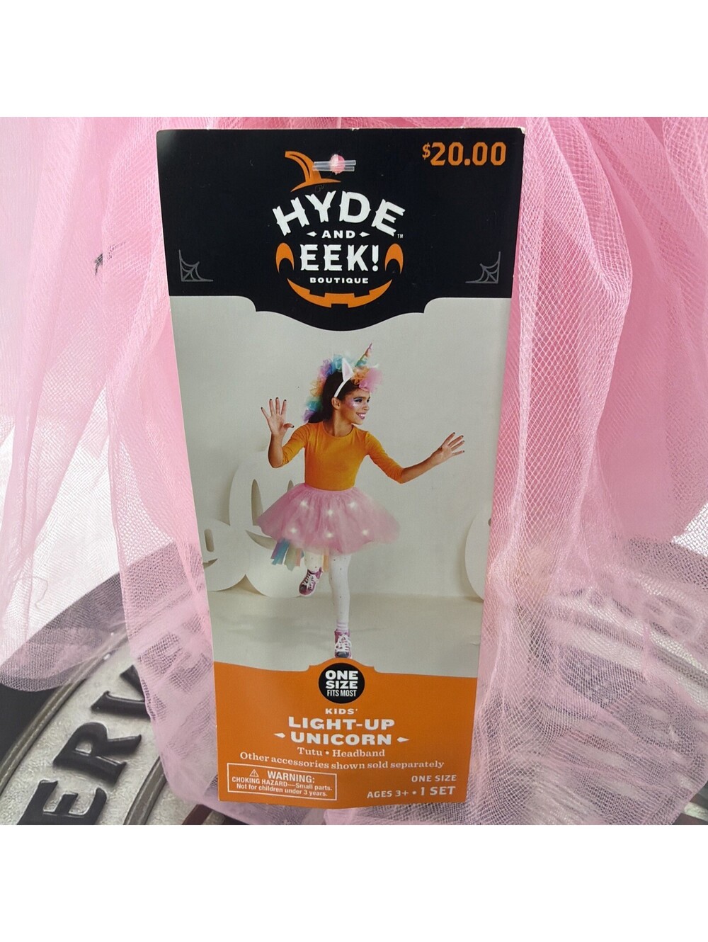 Hyde & Eek Girls Light Up Unicorn Tutu & Headband Halloween Costume One Size